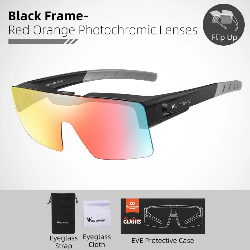 Photochromic Glasses Flip Design Polarized Sunglasses