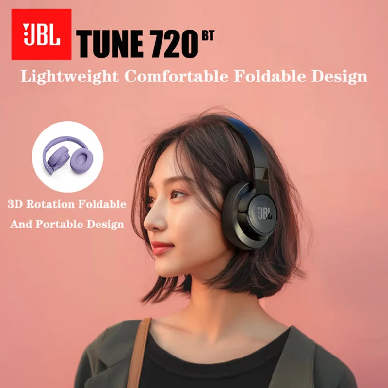 JBL TUNE 720BT Original Authentic Wireless Bluetooth Over-ear Style