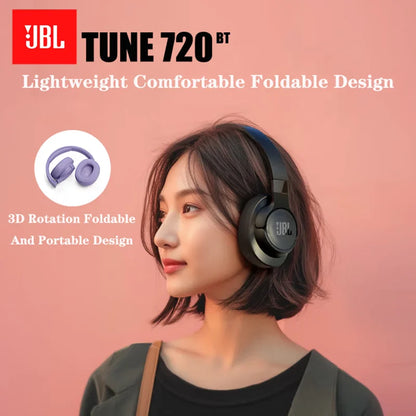 JBL TUNE 720BT Original Authentic Wireless Bluetooth Over-ear Style