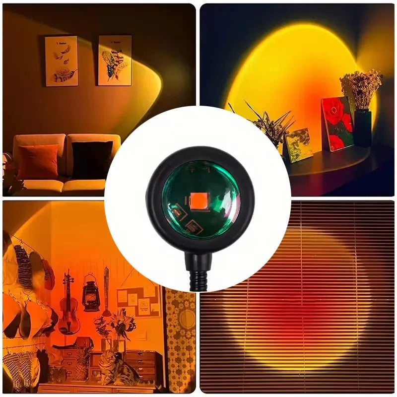 USB Room Photo Atmosphere Light Sunset Projection Lamp