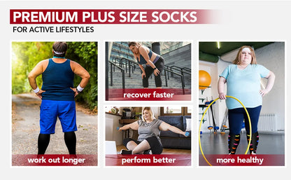 Compression Socks for Women Men Wide Calf