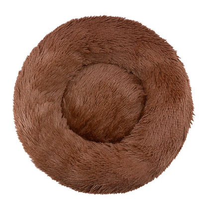 Round Pet Bed for Large Donut Long Plush Bed