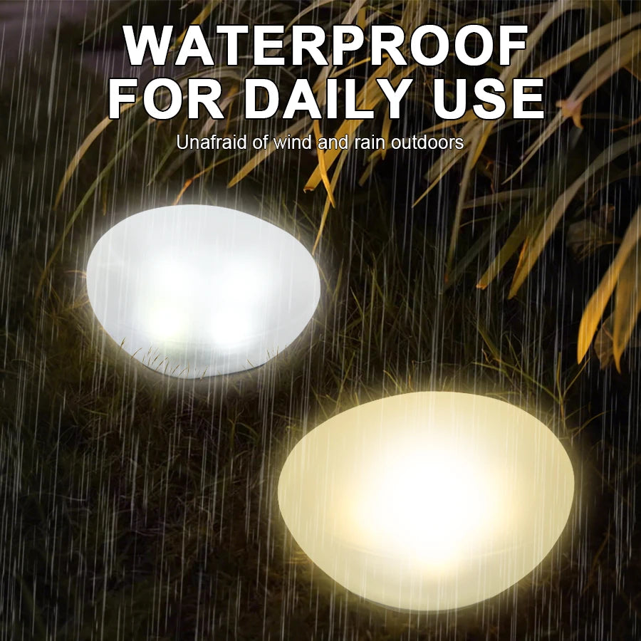 Solar Pebble Lights – Outdoor Waterproof Decor