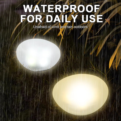 Solar Pebble Lights – Outdoor Waterproof Decor