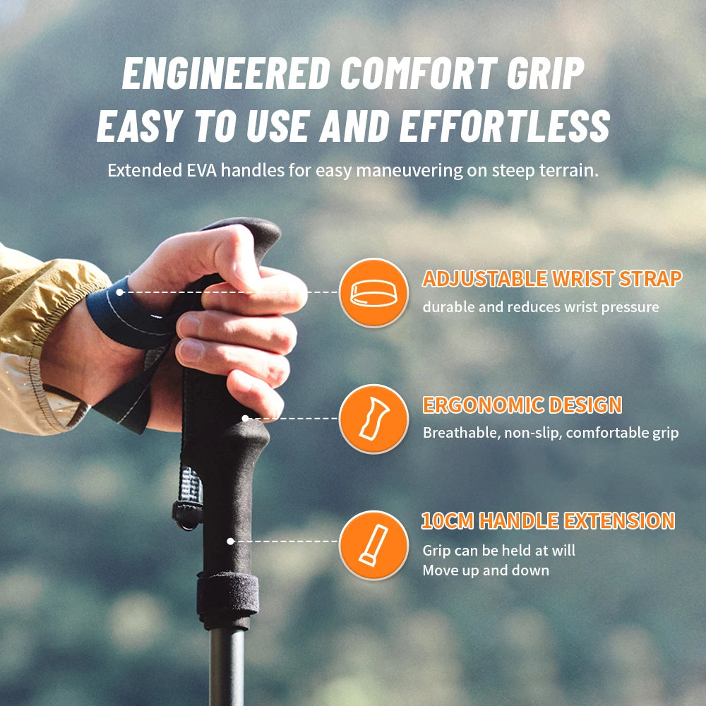Climbing Sticks Ultralight Outdoor Folding Trekking Poles
