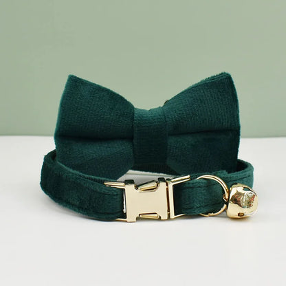 Velvet Cat Collar Bowknot Personalized Collar