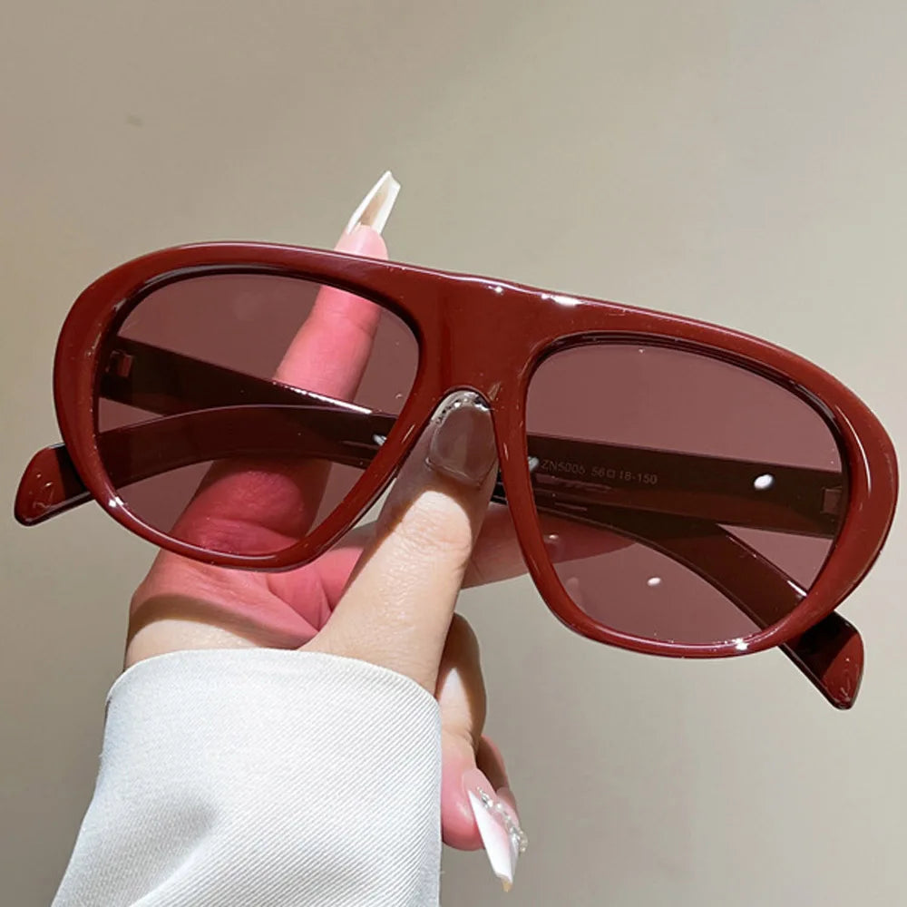 new fashion leopard gradient oval sunglasses for women