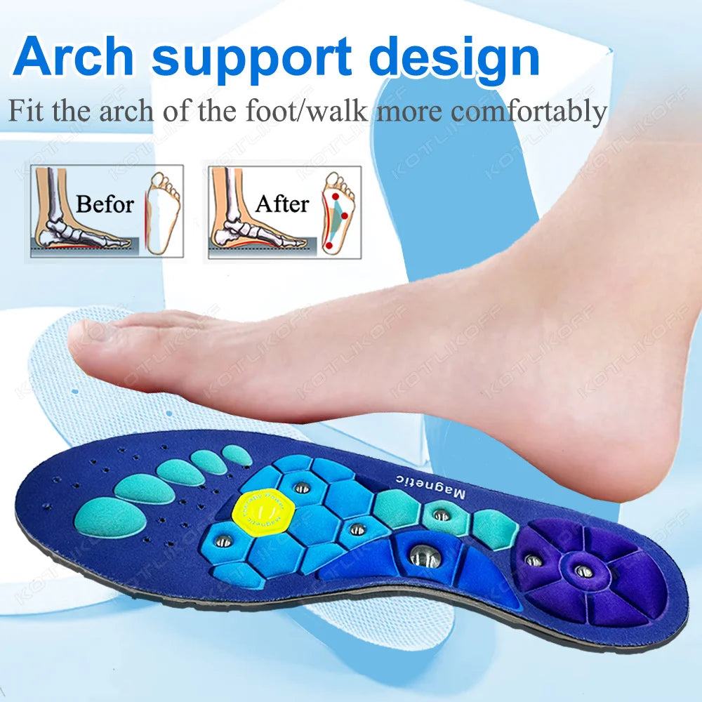 Medical Magnetic Therapy Sports Insoles Massage Foot