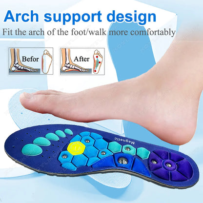 Medical Magnetic Therapy Sports Insoles Massage Foot