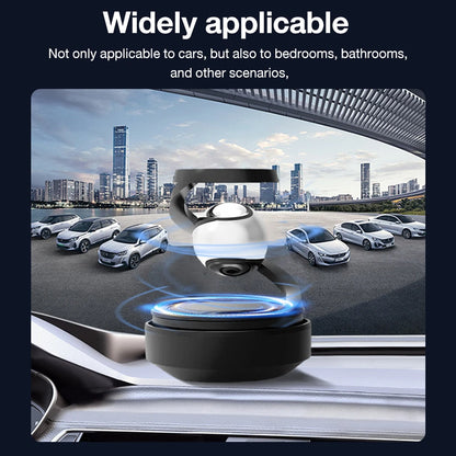 Solar Car Air Freshener Automatic Rotation Dashboard Fragrance
