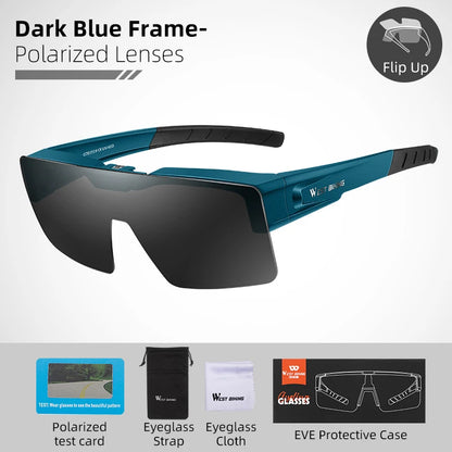 Photochromic Glasses Flip Design Polarized Sunglasses