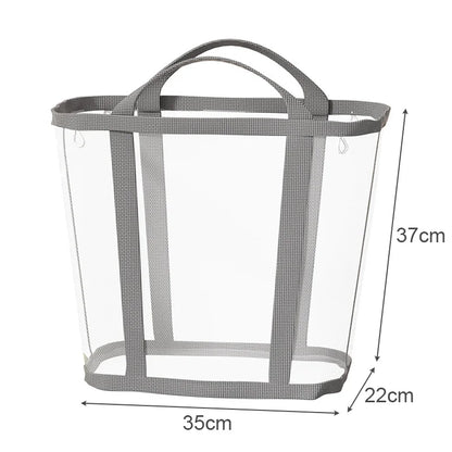 Nylon Mesh Laundry Basket Portable Dirty Clothes Organizer