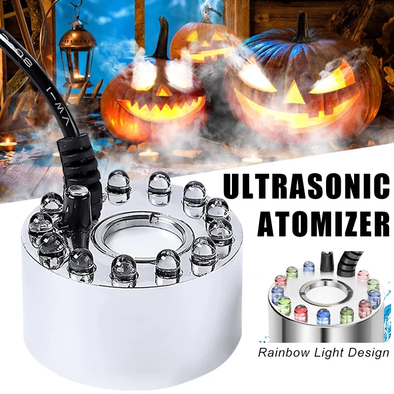Mini LED Pumpkin Light Fogger Water Fountain Pond Fog