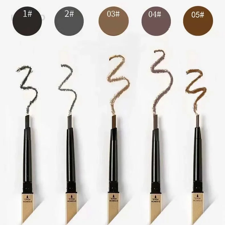 Double Head Eyebrow Pencil with Brush Waterproof Smooth