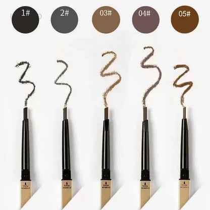 Double Head Eyebrow Pencil with Brush Waterproof Smooth