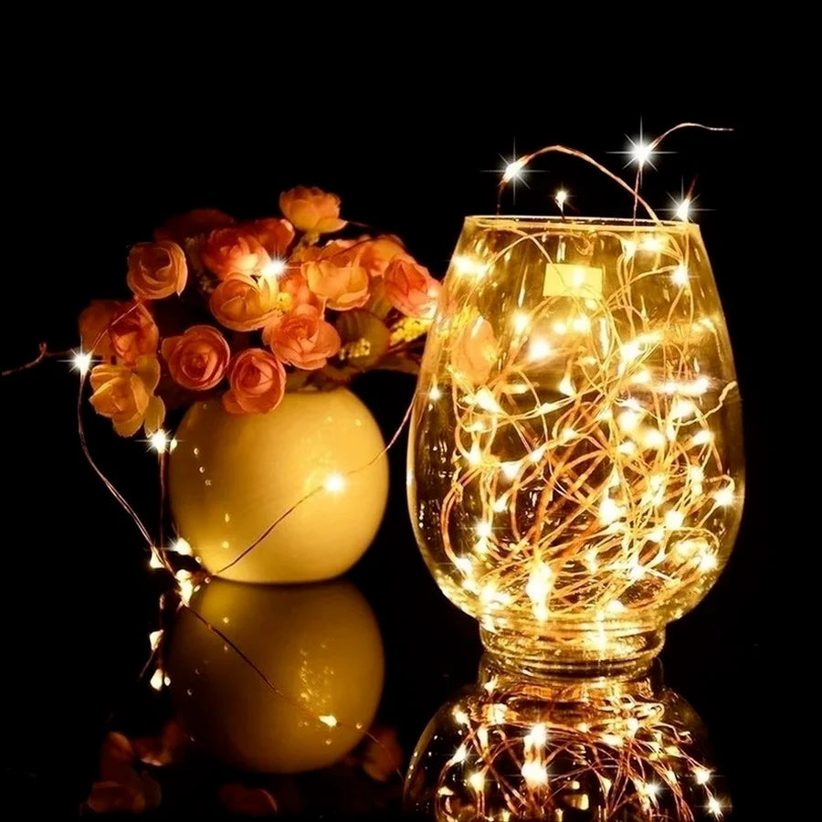 LED Copper Wire water proof Fairy Lights Battery Powered String Lights