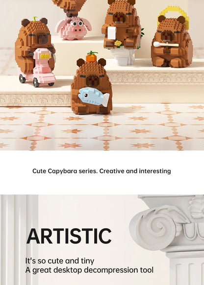 Cute Capybara Block Figure - Desktop Decor Model