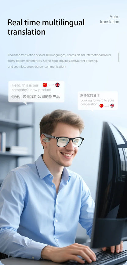 New  Smart Glasses Anti-Blue Light  Polarized Sunglass