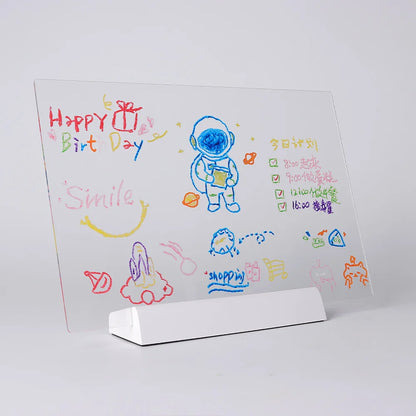 LED Note Board DIY Acrylic Night Light 7 Pens Drawing Board