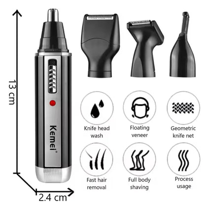 Kemei 4In1 Rechargeable Nose Hair Trimmer Beard Trimer