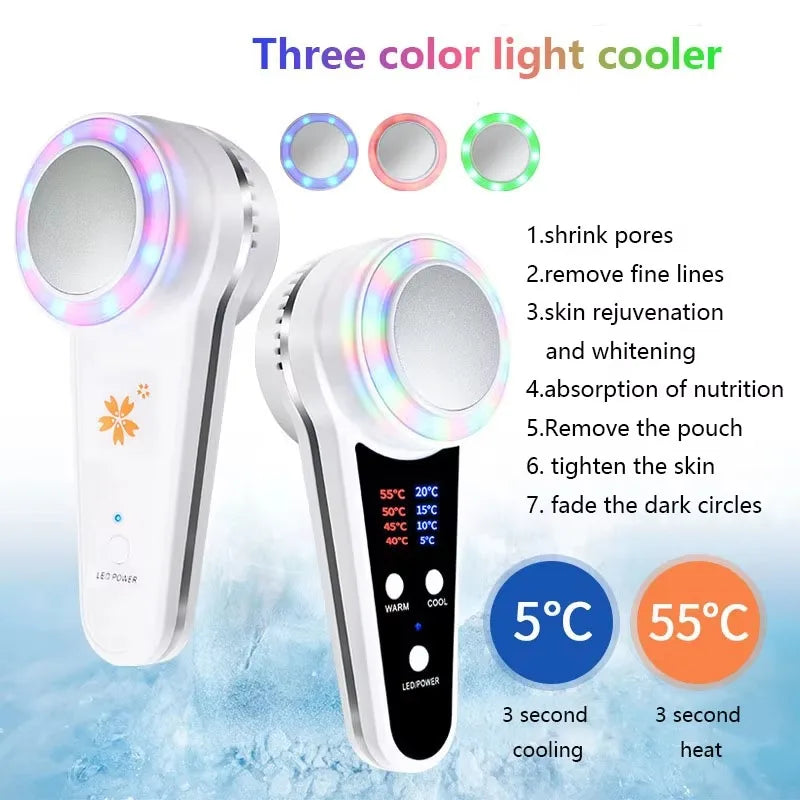 Hot Cold Hammer Cryotherapy Face Care Device Blue Photon