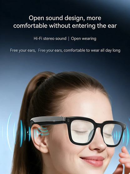 800W Camera AI Smart Glasses Men Translation Sunglasses