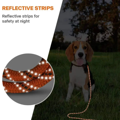 Soft Padded Reflective Long Dog Leash in Multiple Lengths
