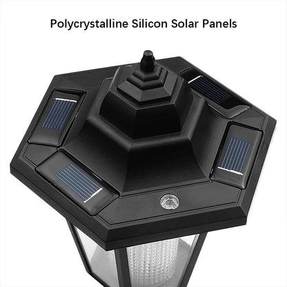 Retro Solar Wall Lights Outdoor Hexagonal Lamp