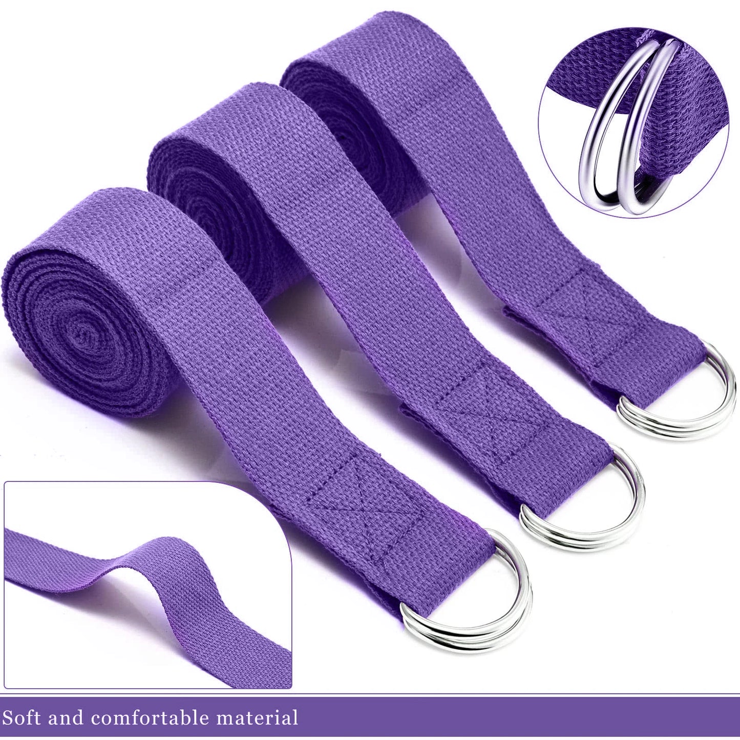 Yoga Strap Cotton Exercise Yoga Belt Adjustable