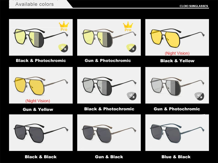 CLLOIO Anti-glare Day Night Vision Glasses Polarized