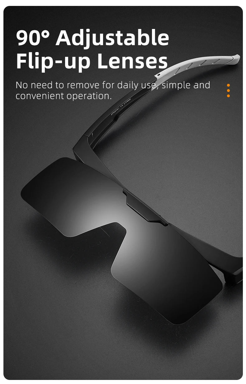 Photochromic Glasses Flip Design Polarized Sunglasses