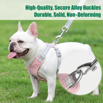 Dog Harness Leash Set Reflective Adjustable Pet Vest Harness