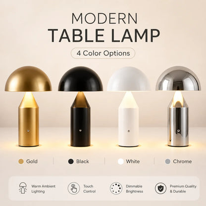 Metal Mushroom Table Lamp Modern Decoration Desk Lamp