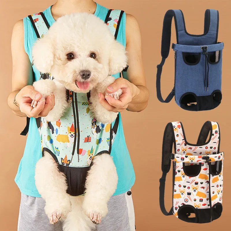 Adjustable Cat Carrier Bag Pet Double Shoulder Backpack