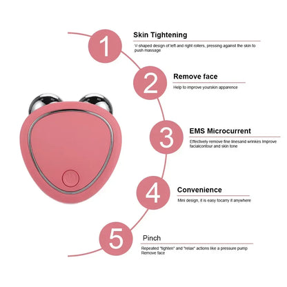 EMS Face Lifting Device Facial Microcurrent Roller Massage