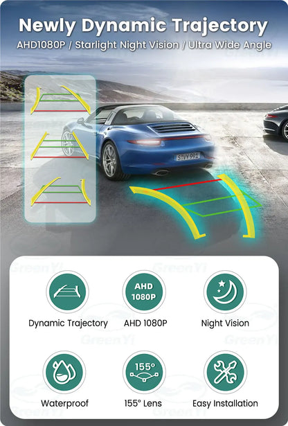 Dynamic Trajectory AHD 1080P Car Rear View Camera