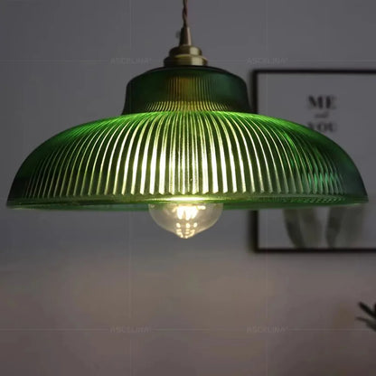 Nordic Glass Pendant Light Green Hanging Lamp Living Room