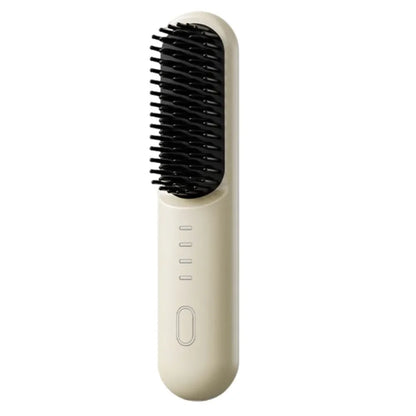 Cordless Hair Straightener Brush 4 Temp Settings Ceramic