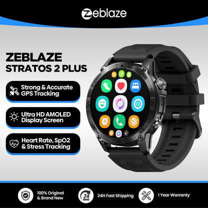 Zeblaze Stratos 2 Plus GPS Sports Smart Watch Built-in Compass