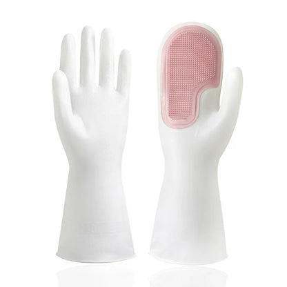 Multi functional magic brush dishwashing gloves