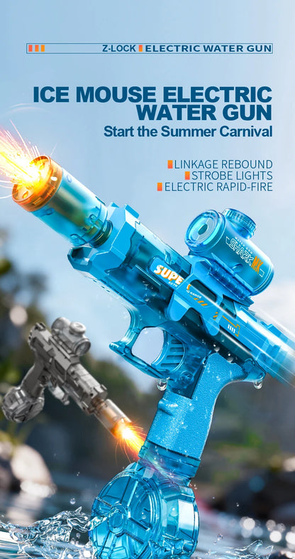 Simulated Firing and Recoil Electric Water Gun Toys Children