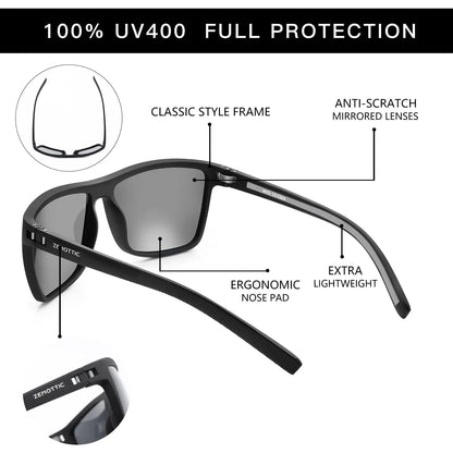 Polarized Sunglasses for Men Shades Lightweight TR90 Frame