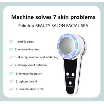 Hot Cold Hammer Cryotherapy Face Care Device Blue Photon