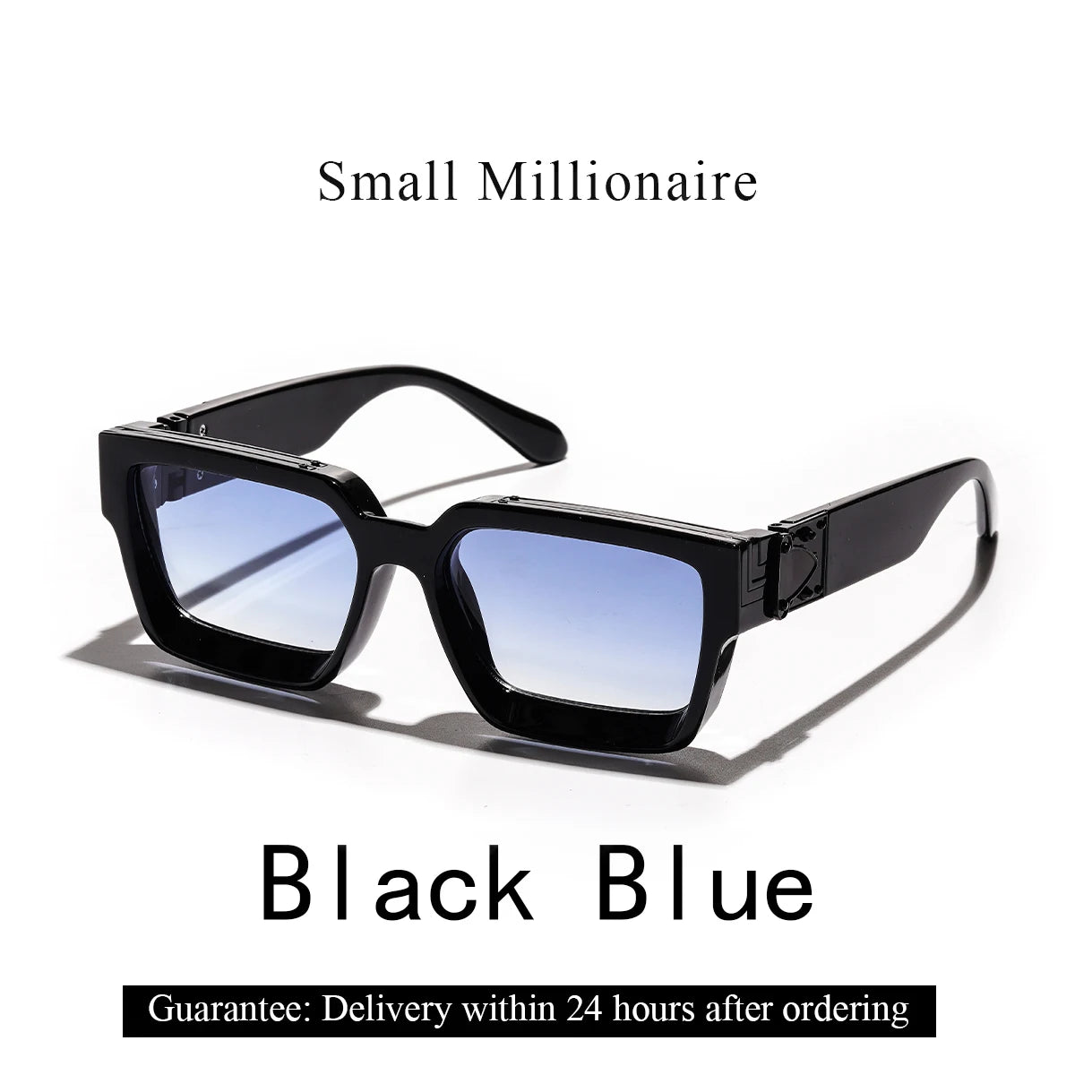 Retro Black Millionaire Shades Luxury Sunglasses