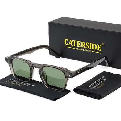 CATERSIDE Retro Polarized Sunglasses Men Travel Eyewear