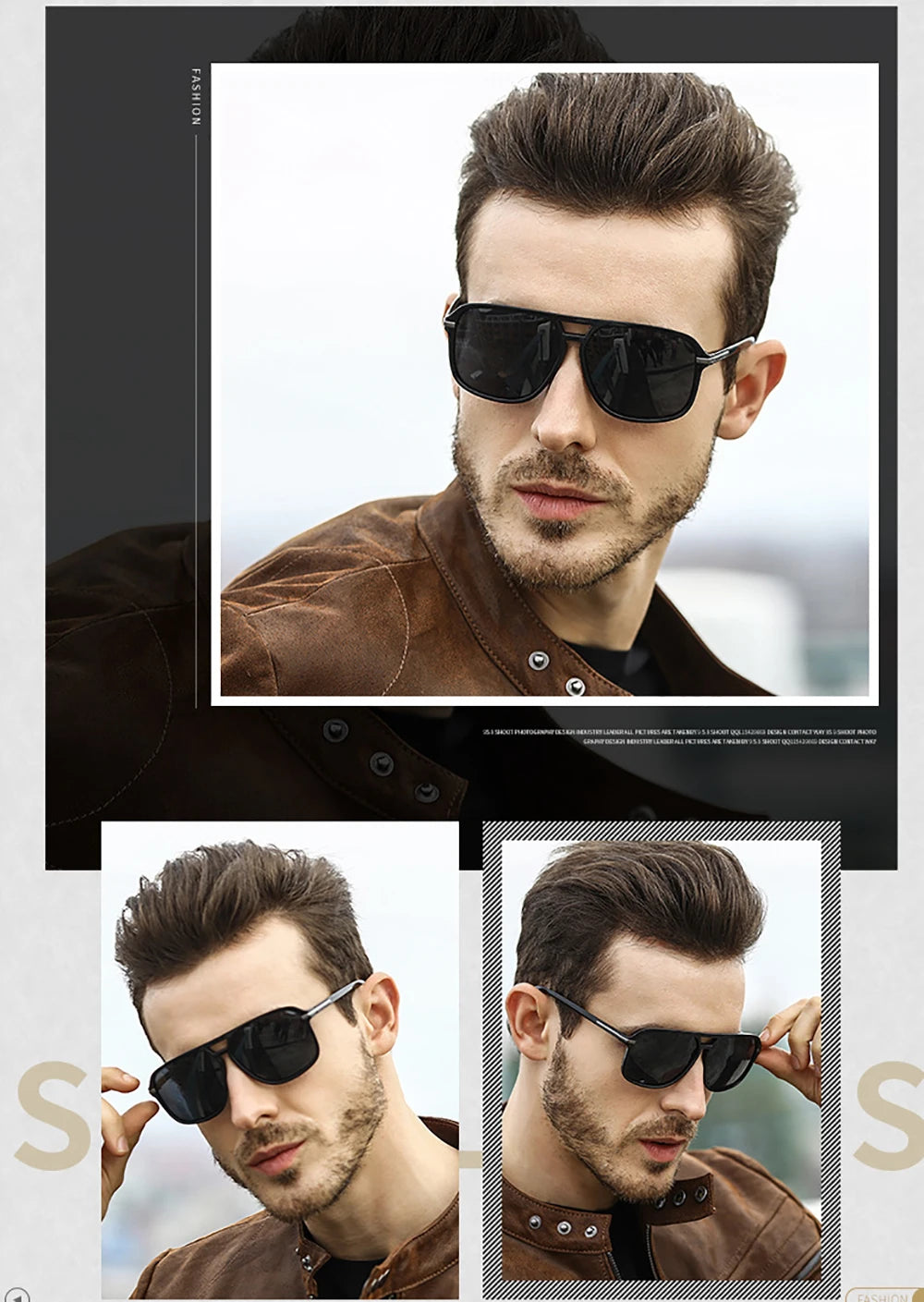VIVIBEE Men Night Vision Sunglasses Photochromic Pilot