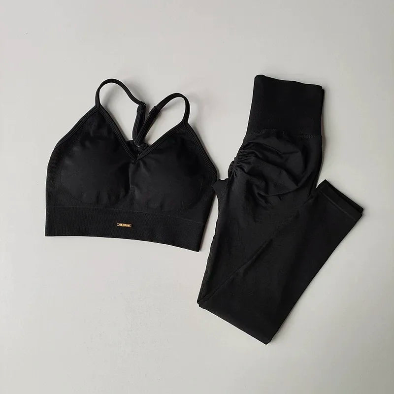 Peach High-Waisted Hip-Lifting Women's Exercise Suit