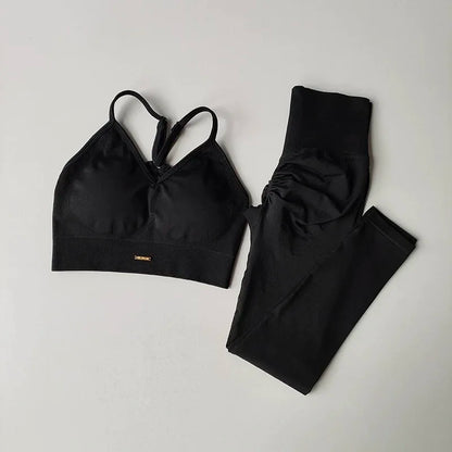 Peach High-Waisted Hip-Lifting Women's Exercise Suit