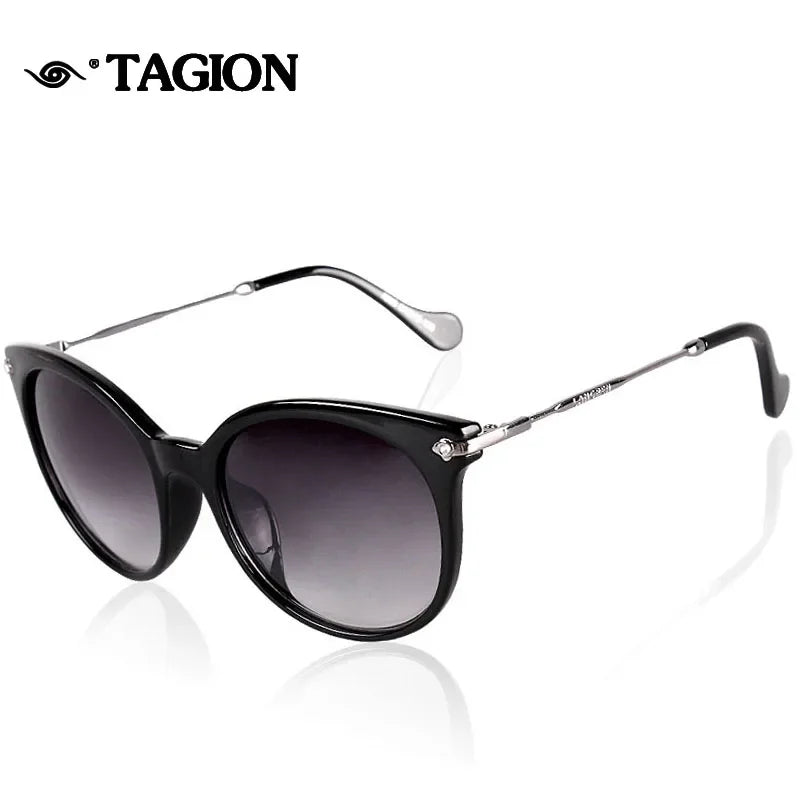 TAGION Fashion Unisex Cat Eye Plastic Frame Sunglasses