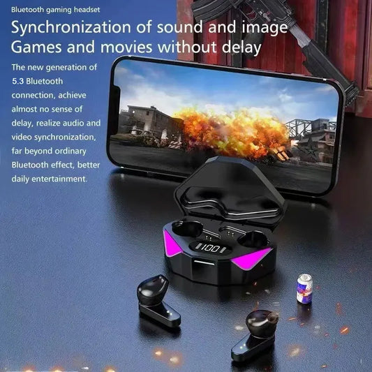 TWS Wireless Bluetooth Headset LED Display Gamer Earbuds
